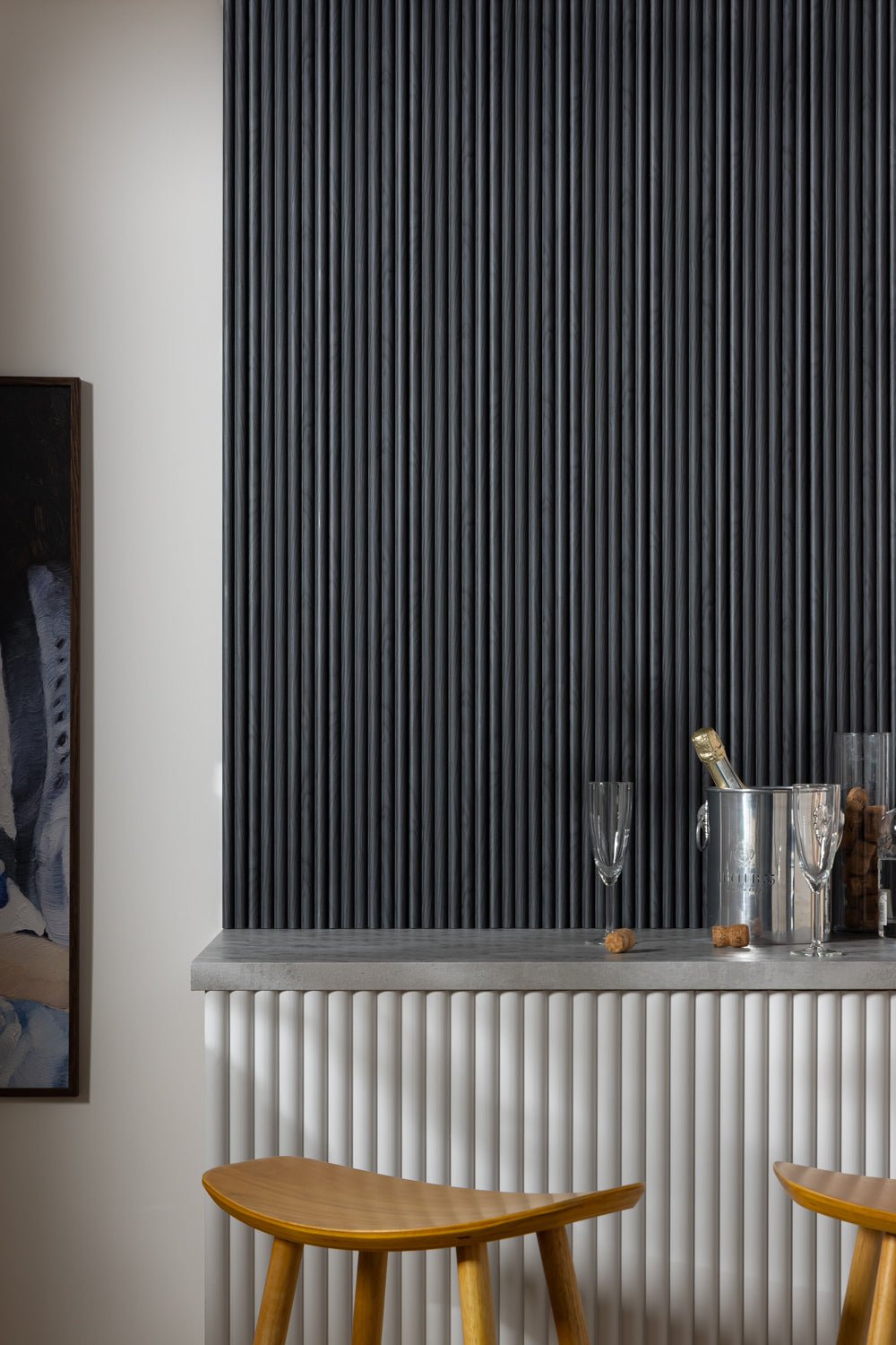 Reeded Waterproof Charcoal